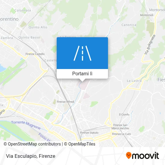 Mappa Via Esculapio
