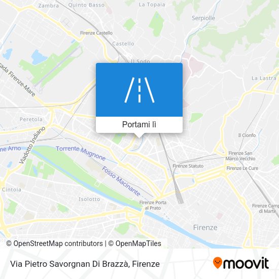Mappa Via Pietro Savorgnan Di Brazzà