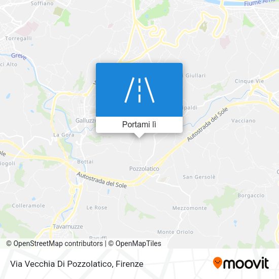 Mappa Via Vecchia Di Pozzolatico