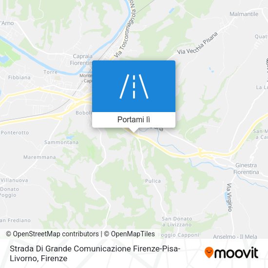Mappa Strada Di Grande Comunicazione Firenze-Pisa-Livorno