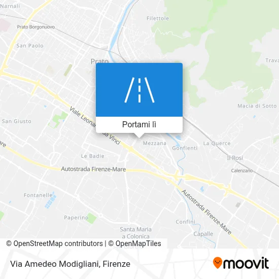 Mappa Via Amedeo Modigliani