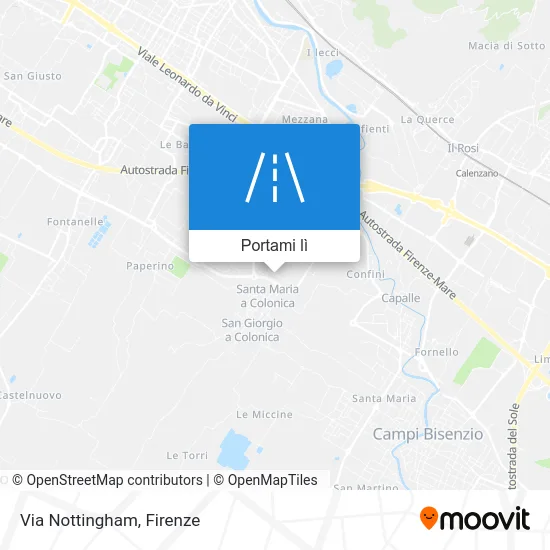 Mappa Via Nottingham