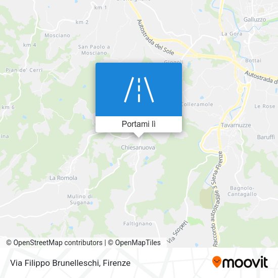 Mappa Via Filippo Brunelleschi
