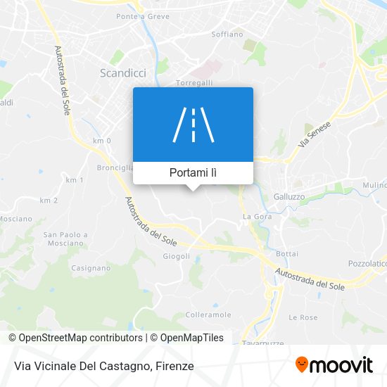 Mappa Via Vicinale Del Castagno
