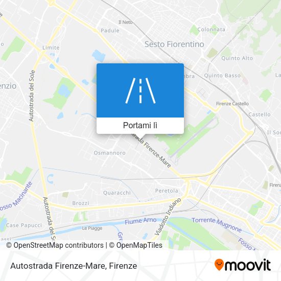 Mappa Autostrada Firenze-Mare