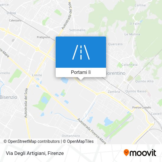 Mappa Via Degli Artigiani