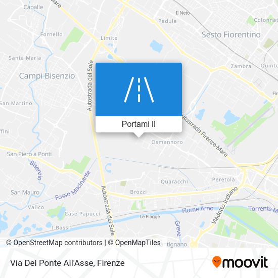 Mappa Via Del Ponte All'Asse