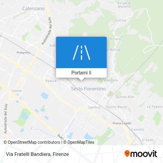 Mappa Via Fratelli Bandiera