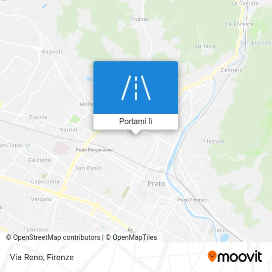 Mappa Via Reno
