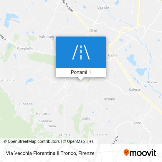 Mappa Via Vecchia Fiorentina II Tronco