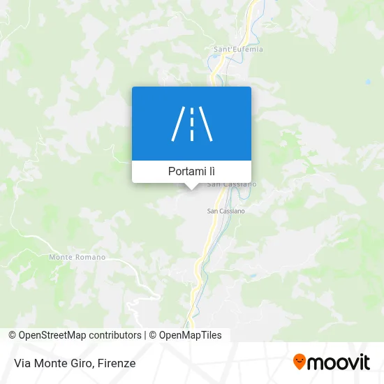 Mappa Via Monte Giro