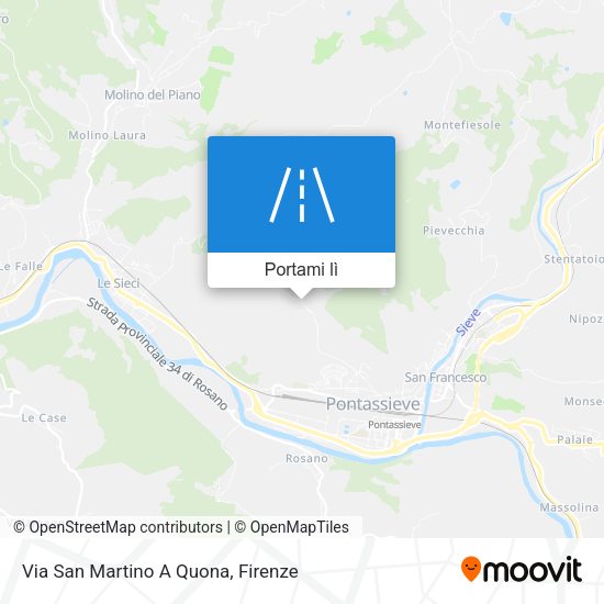Mappa Via San Martino A Quona