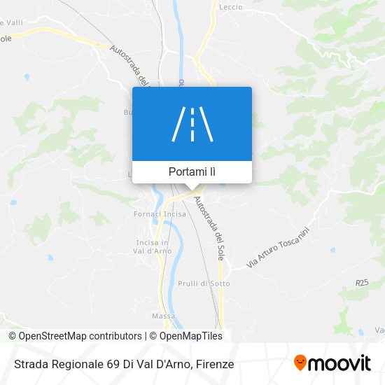 Mappa Strada Regionale 69 Di Val D'Arno