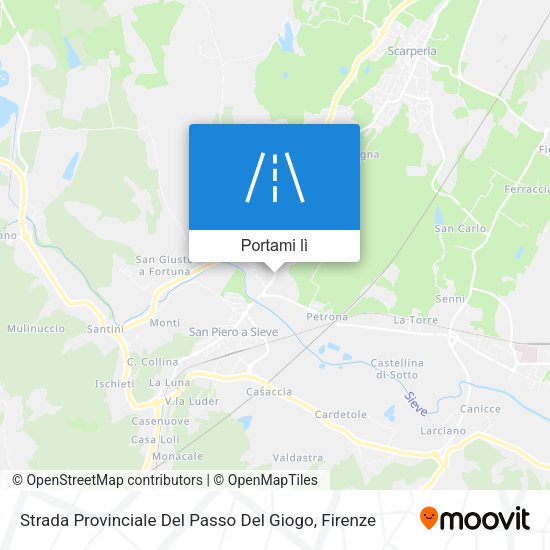 Mappa Strada Provinciale Del Passo Del Giogo