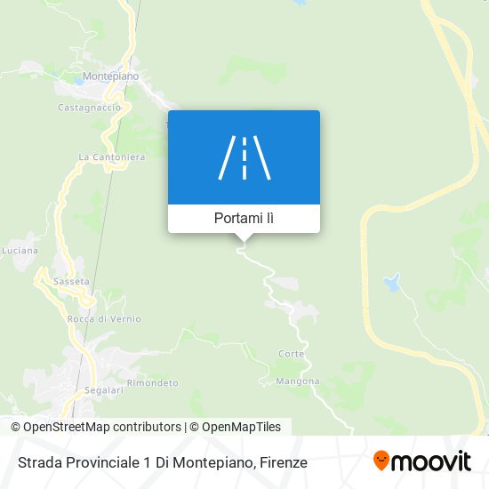 Mappa Strada Provinciale 1 Di Montepiano
