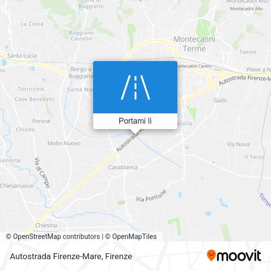 Mappa Autostrada Firenze-Mare