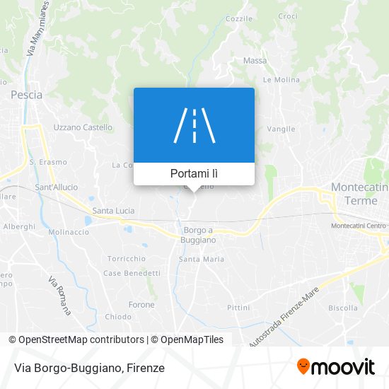 Mappa Via Borgo-Buggiano