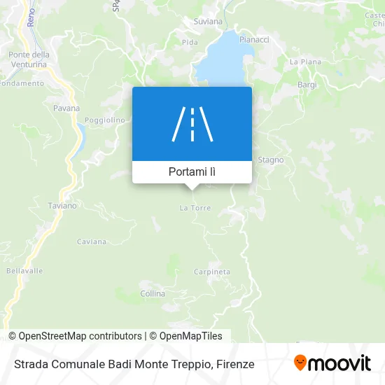 Mappa Strada Comunale Badi Monte Treppio