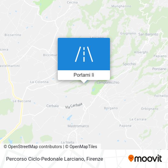 Mappa Percorso Ciclo-Pedonale Larciano