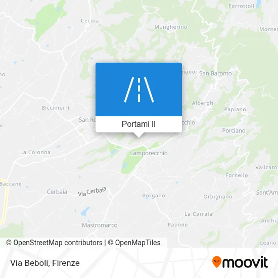 Mappa Via Beboli