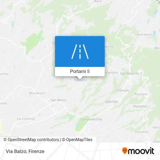 Mappa Via Balzo