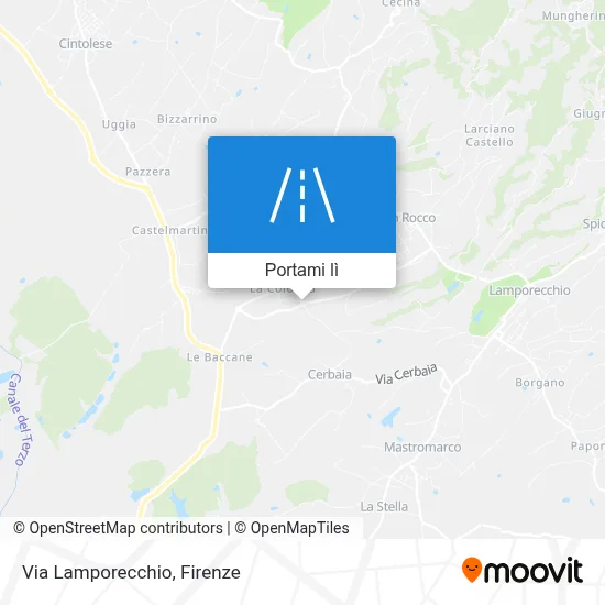 Mappa Via Lamporecchio