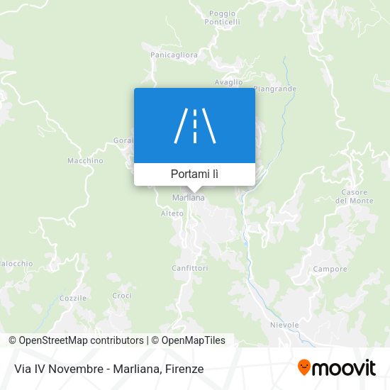 Mappa Via IV Novembre - Marliana