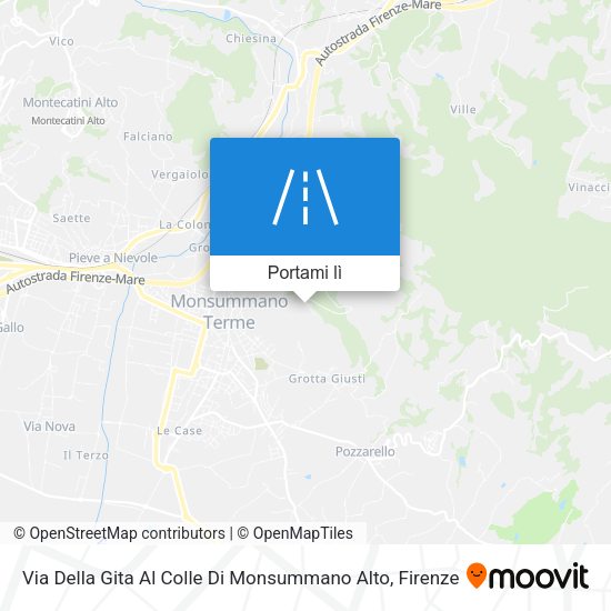 Mappa Via Della Gita Al Colle Di Monsummano Alto
