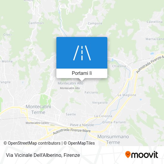 Mappa Via Vicinale Dell'Alberino