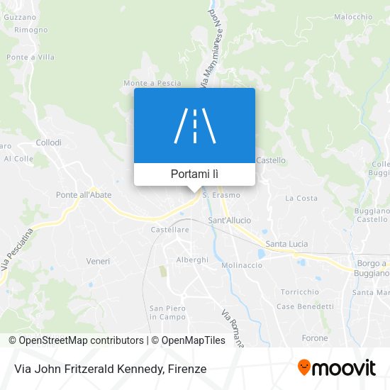 Mappa Via John Fritzerald Kennedy