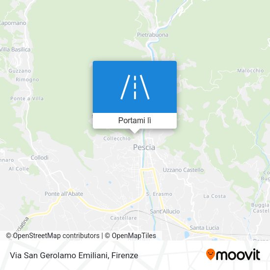 Mappa Via San Gerolamo Emiliani