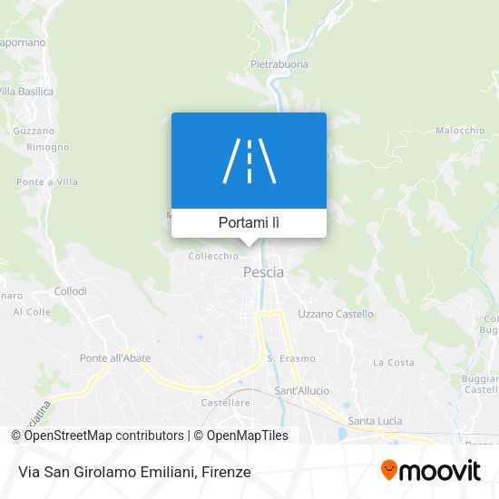 Mappa Via San Girolamo Emiliani