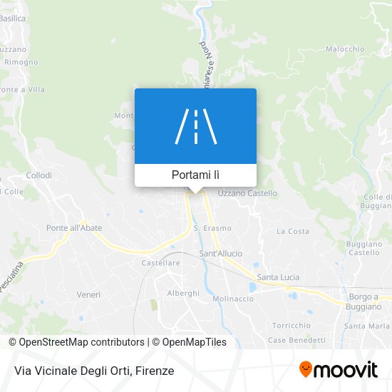 Mappa Via Vicinale Degli Orti