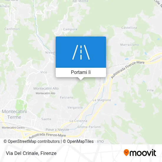 Mappa Via Del Crinale