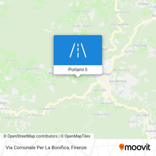 Mappa Via Comunale Per La Bonifica