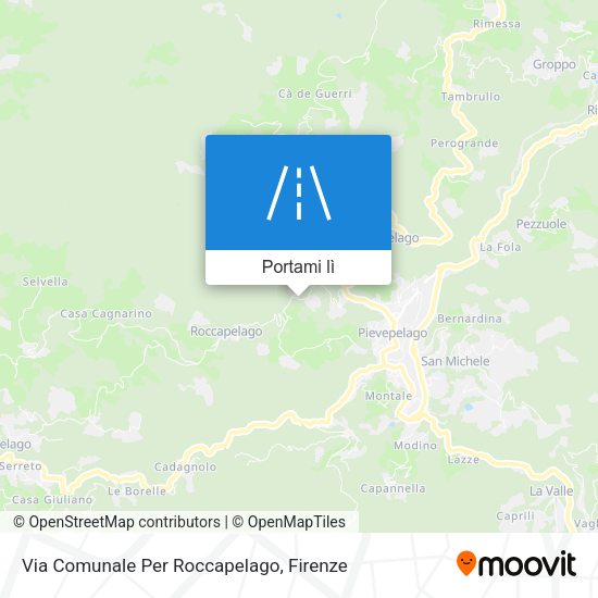 Mappa Via Comunale Per Roccapelago