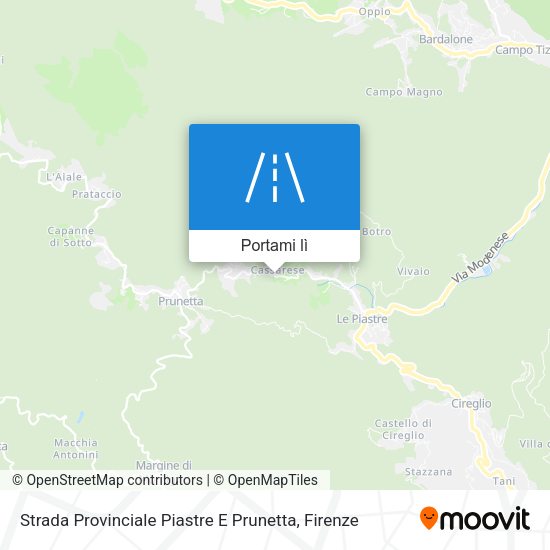 Mappa Strada Provinciale Piastre E Prunetta