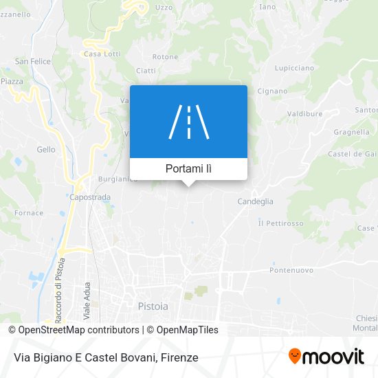 Mappa Via Bigiano E Castel Bovani