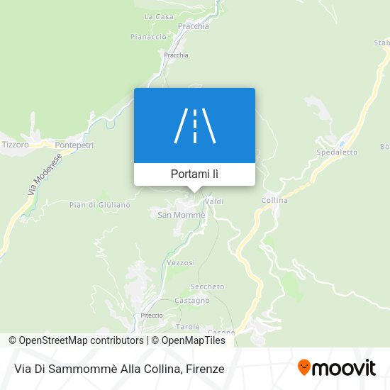 Mappa Via Di Sammommè Alla Collina