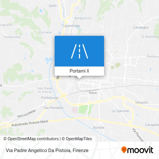 Mappa Via Padre Angelico Da Pistoia