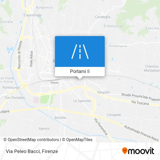 Mappa Via Peleo Bacci