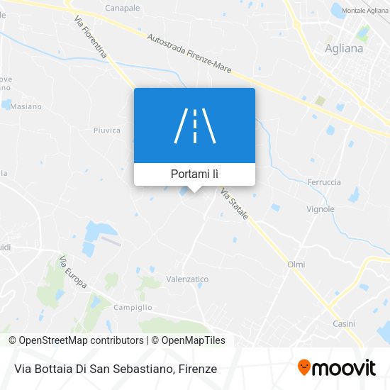 Mappa Via Bottaia Di San Sebastiano