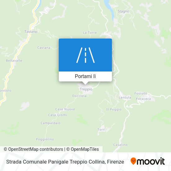 Mappa Strada Comunale Panigale Treppio Collina