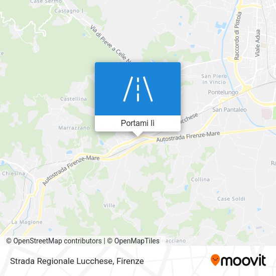 Mappa Strada Regionale Lucchese