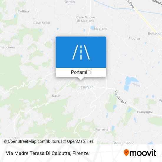 Mappa Via Madre Teresa Di Calcutta