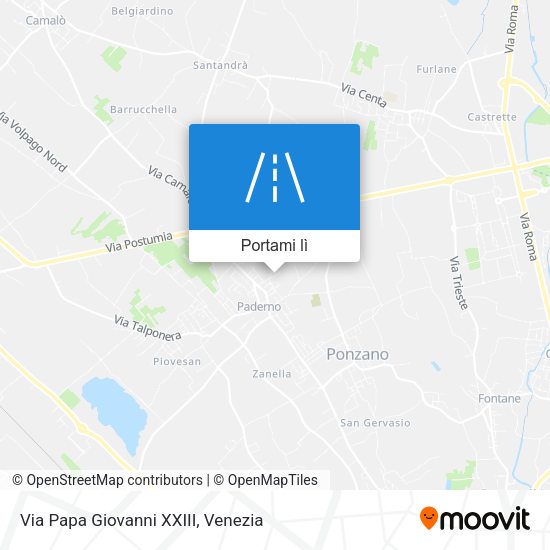 Mappa Via Papa Giovanni XXIII
