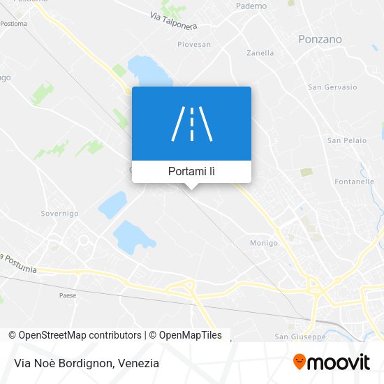 Mappa Via Noè Bordignon