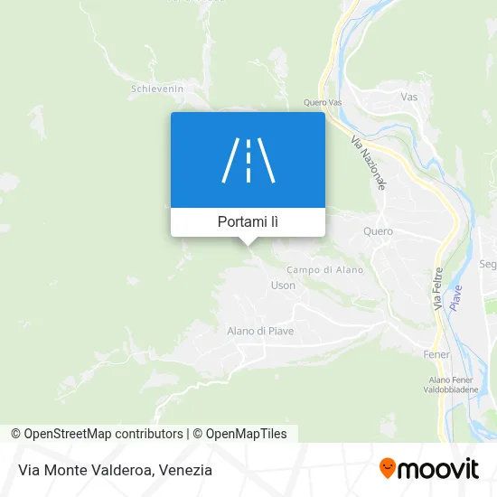 Mappa Via Monte Valderoa