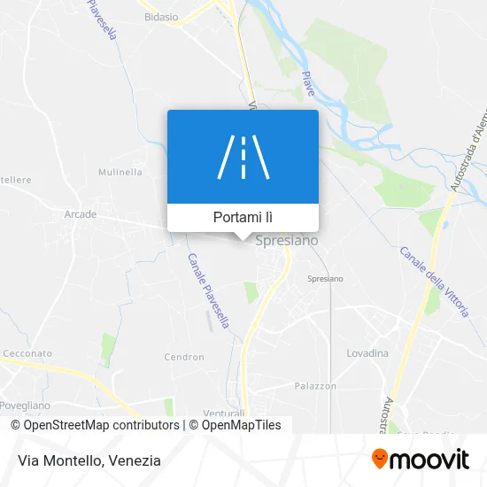 Mappa Via Montello