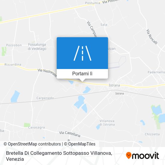 Mappa Bretella Di Collegamento Sottopasso Villanova
